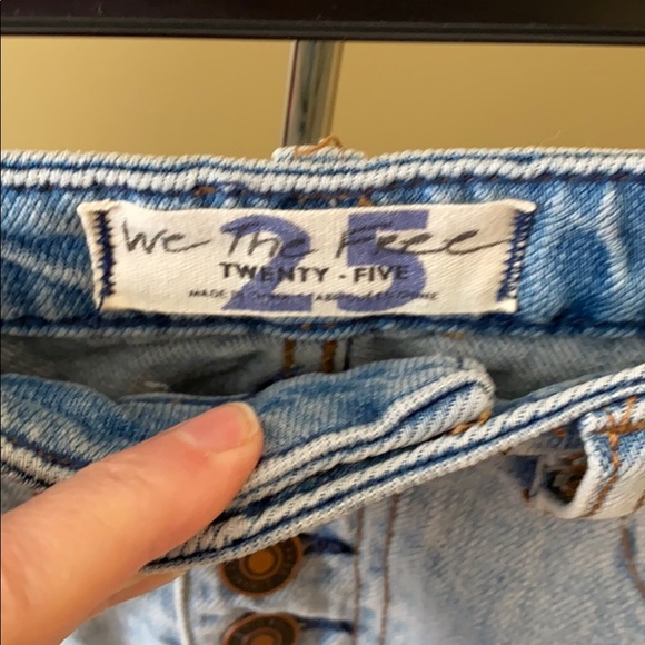 Free People We The Free Button Fly Jean Skirt - Picture 7 of 9